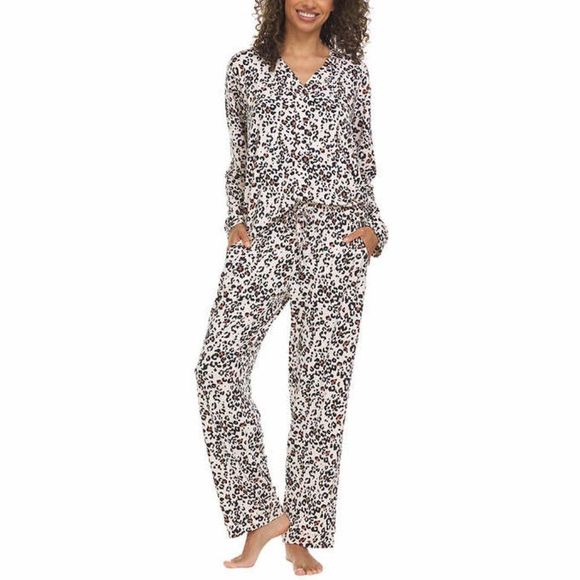Flora Nikrooz Ladies' Notch Collar 2-piece Pajama Set - Picture 2 of 7